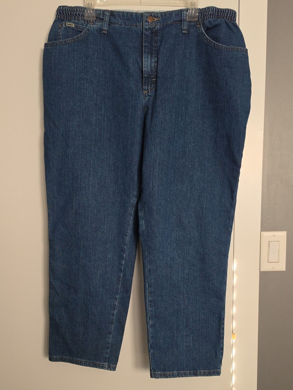 Lee Women’s Straight-Leg Jeans in Dark Blue - Size 20W Petite